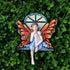 Fairy Out The Window Tree Hugger Garden Statue, Glow in The Dark Resin Fairy Figurine Wall Art Sculpture Outdoor Tree Faces Decor for Patio Lawn Y...