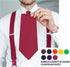 Mantieqingway Ties for Men Formal Polyester Silk Tie Corbatas 3.15'' Solid Satin Necktie for Wedding Party Grooms...