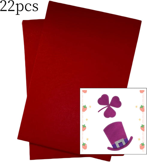 22pcs, Felt Fabric Sheets for Crafts, 12" x 8" Felt Fabric Sheets, 1mm Thick, Felt Paper for Sewing Craft, Non-Woven Felt Fabric for Sewing Patchw...