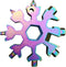 18-in-1 Snowflake Multi-Tool Screwdriver, Stainless Steel 18-1 Multitool Snow Tool (Multicolor)...