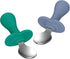 2 Pcs Baby Spoons Toddler Spoons for Self Feeding, Kids Spoons with Silicone Round Handle, Stainless Steel Toddler Utensils Children Safe Silverwa...