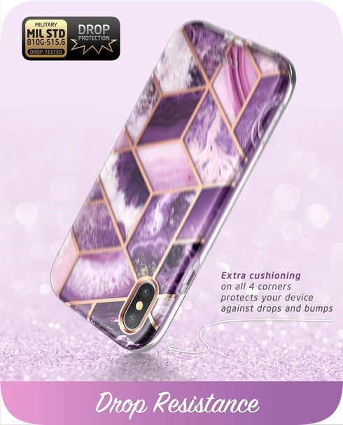 i-Blason Cosmo Series Designed for iPhone Xs Max Case 2018 Release, Full-Body Bumper Case with Built-in Screen Protector, 6.5"-Ameth...