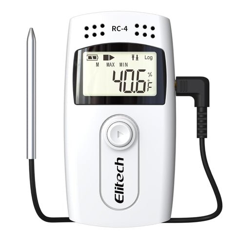 Elitech Digital Temperature Data Logger Medical Refrigerator Thermometer Vaccine Fridge Temperature Monitor, RC-4...