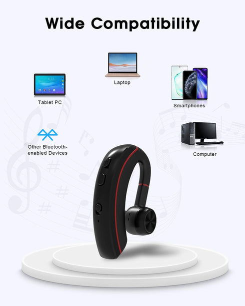 NANAMI Bluetooth Headset, Bluetooth Earpiece V5.0, 320Hrs Ultralight Headphones with Rotatable Mic, Hands-Free Earphones, Noise Cancelling, in-Ear...