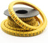 10 Rolls of 0-9 Number Tube,Yellow Flexible PVC Concave Cable Wire Markers Label Tag (6mm2)...