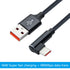 90 Degree USB A to USB C Cable 3.3ft,66W 6A Type C Fast Charging Data Cable,Fast Charging Cloth Braided Cable,for USB C Devices Samsung Huawei and...