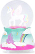 Elanze Designs Flying Rainbow Unicorn 80MM Sturdy Wind Up Musical Glitter Water Snow Globe Tabletop Dresser Nightstand Figurine Decoration Plays T...