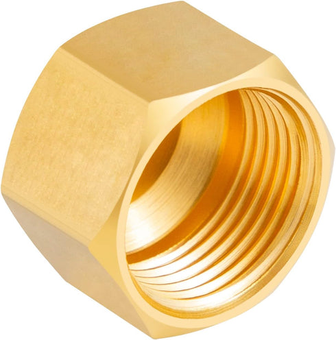 30PCS 3/8-Inch Brass Compression Cap Stop Valve Cap,Brass Compression Fitting...
