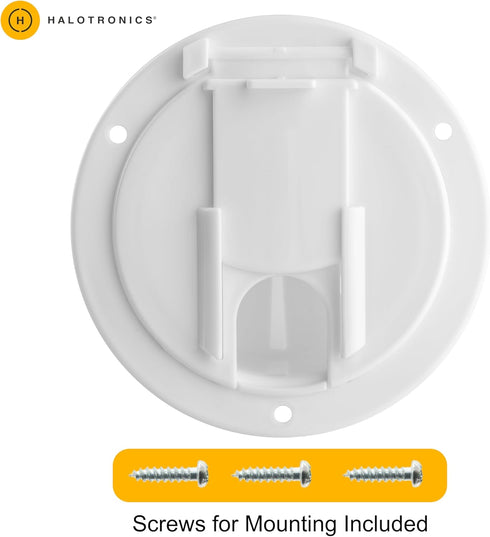RV 4 3/4 inch Round Electrical Cable Hatch for 30 and 50 Amp Cords (White)...
