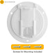 RV 4 3/4 inch Round Electrical Cable Hatch for 30 and 50 Amp Cords (White)...