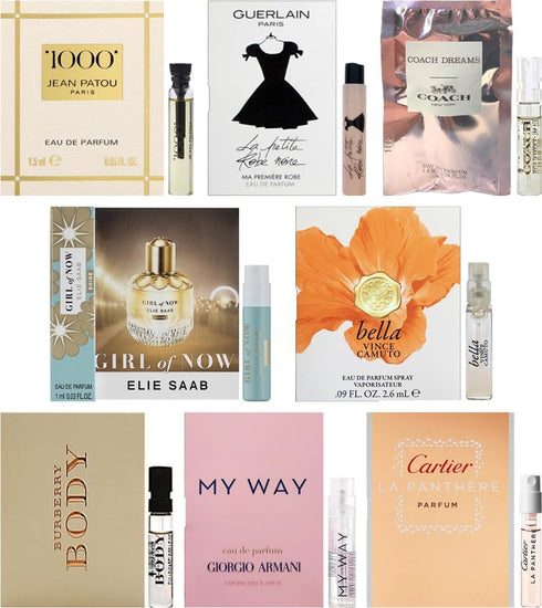 Women's High End Designer Fragrance Samples Set - Lot of 8 Perfume Sample Vials...