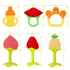 NASHRIO Baby Teething Toys Pack of 6 - Silicone BPA Free Natural Organic Freezer Safe Teethers for Newborn Infant, Soft & Textured - Babies Shower...