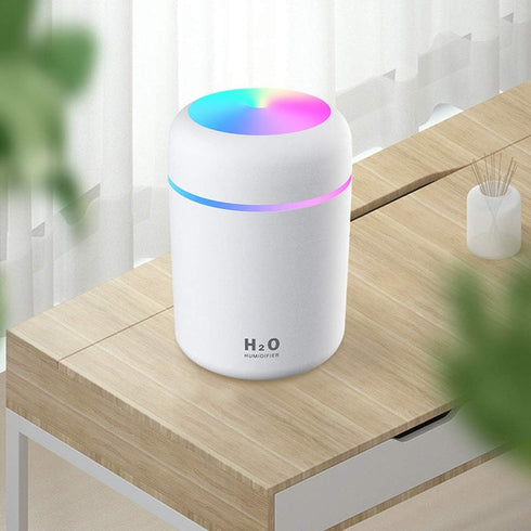 Colorful Cool Mini Humidifier, 300ML USB Personal Desktop Vaporizer with Night Light, Portable Small Mist Humidifier, Quiet Ultrasonic Air Humidif...