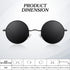 Round Polarized Sunglasses Men Women,Retro Metal Hippie Shades with 100% UV Protection...