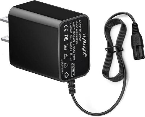 UpBright 2-Prong 9V AC/DC Adapter Compatible with Homitt HM115C HM115D HM115 C HM 115 D HM115CW HM115CD HM115CG Electric Spin Scrubber 360 Cordles...