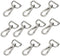 10 Pcs Swivel Clasps 1" D Ring Lobster Clasp Claw for Strap Push Gate Lanyard Swivel Snap Hook Clips?Silver)...