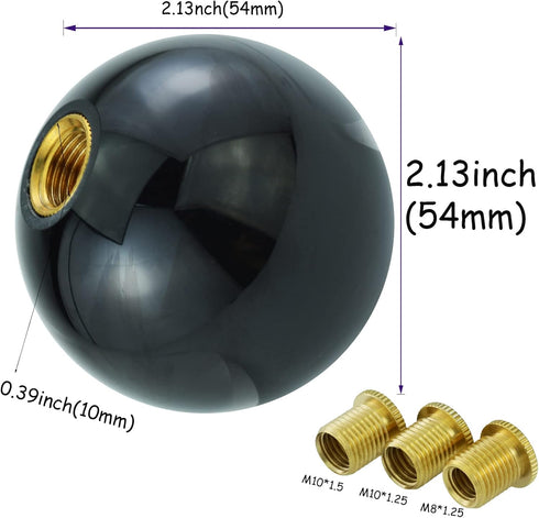 Car Shift Handle Knob 5 Speed Gear Lever Shifter Resin Ball Stick Head for Most Manual Automotive Vehicles (Black 2)...