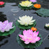ifundom 5Pcs Lily Pads for Ponds, Artificial Lotus- Water Lily Pads Leaves & Floating Foam Lotuses for Garden Fish Pond Aquarium Pool Wedding Deco...