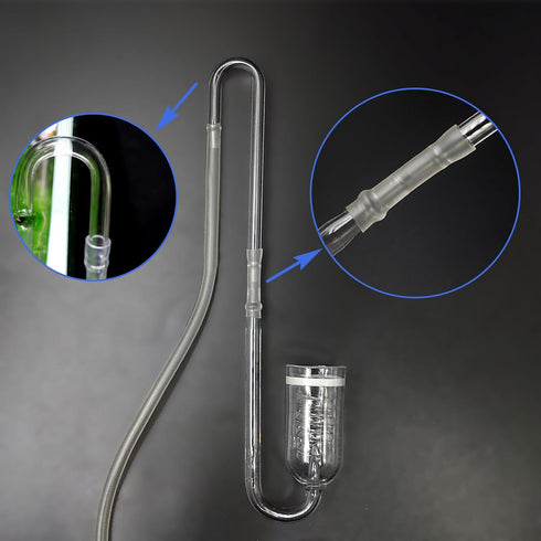 2PCS Glass U Shape Tube for Aquarium Air Pump Fish Tank Aquarium CO2 Diffuser Connect Tube...