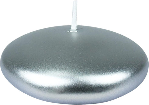 3 Inch Metallic Silver Floating Candles...