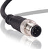 M12 Male 4 Pin Right Angle Connector Aviation Socket Electrical Cable 6.5Ft/2M Connector Aviation Link Cable for Industrial Automation Control,Fie...