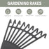 GANAZONO Hand Tools 2pcs Garden Leaf Rake Poly Shrub Rake Gardening Hand Rakes Garden Rake to Collect Loose Debris for Lawn Grass and Leaves Garde...