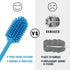 Silicone Bottle Cleaning Brush with Long Handle, Water Bottle Cleaner for Baby Bottles, Hydro Flask, Sports Bottle, Vase, Glassware, Perfect for S...