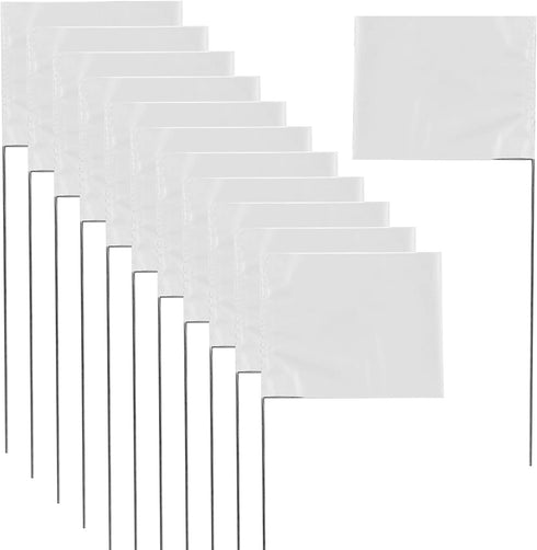 Marking 50 Pack Flags Yard Flags 12 x 2.5 x 3.5 Inch Marker Flags for Lawn Yard Flags Landscape Flgs Survey Flags, Sprinkler Flags, Irrigation Fla...