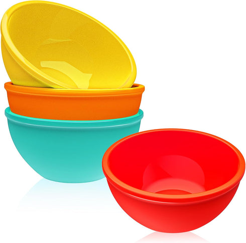 Webake Small Silicone Bowls, 4 Pack 8oz Prep Bowls Unbreakable Ice Cream Snack Bowls Side Dishes Small Bowls for Dipping Prep Dessert Serving, Ove...