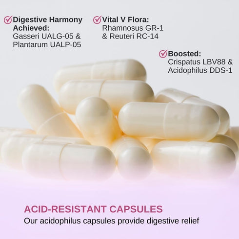 Lactobacillus Rhamnosus, Reuteri, Gasseri, Plantarum, Crispatus, Acidophilus Probiotics - 38 Billion CFU *USA Made & Tested* Vaginal Probiotics, W...