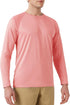 Men's UPF 50+ Rash Guard Swim Shirt Long Sleeve Moisture Wicking Quick Dry Lightweight Wrinkle-resistant Fishing Running, Coral Pink, Medium...