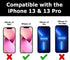 BodyGuardz Pure 2 Glass Screen Protector for iPhone 13 Pro and iPhone 13, Premium 9H Hardness Tempered Glass with Easy Installation, Superior Opti...