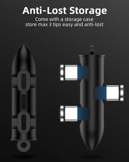 YKZ USB-C Magnetic Connector 3 Packs, 7 Pin USB C Magnetic Adapter for Round-Shaped Magnetic Charging Cable, Compatible with All USB C Devices...