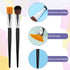 6 PCS Mop Brush for Acrylic Painting 1 Inch Face Paint Brushes with Wooden Handle Oval Blending Brushes for Acrylic Painting, Watercolor, Face Bod...