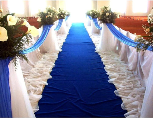 TONIFUL 8 Inch x 22yd Extra Wide Large Royal Blue Satin Ribbon Solid Fabric Ribbons for Door Tree Home Outside Bows Decor Cutting Ceremony Kit Gra...