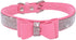 Rhinestones Bowknot Pet Dog Collar Adjustable Sparkly Crystal Studded Velvet Collar for Puppy Small Medium Large Pet,Pink,XS:(Neck 8-10.6")...