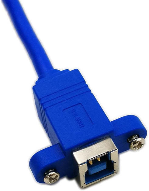 zdyCGTime 20" Panel Mount USB 3.0 B Female to USB B Male Extension Cable with Screws(Blue)...