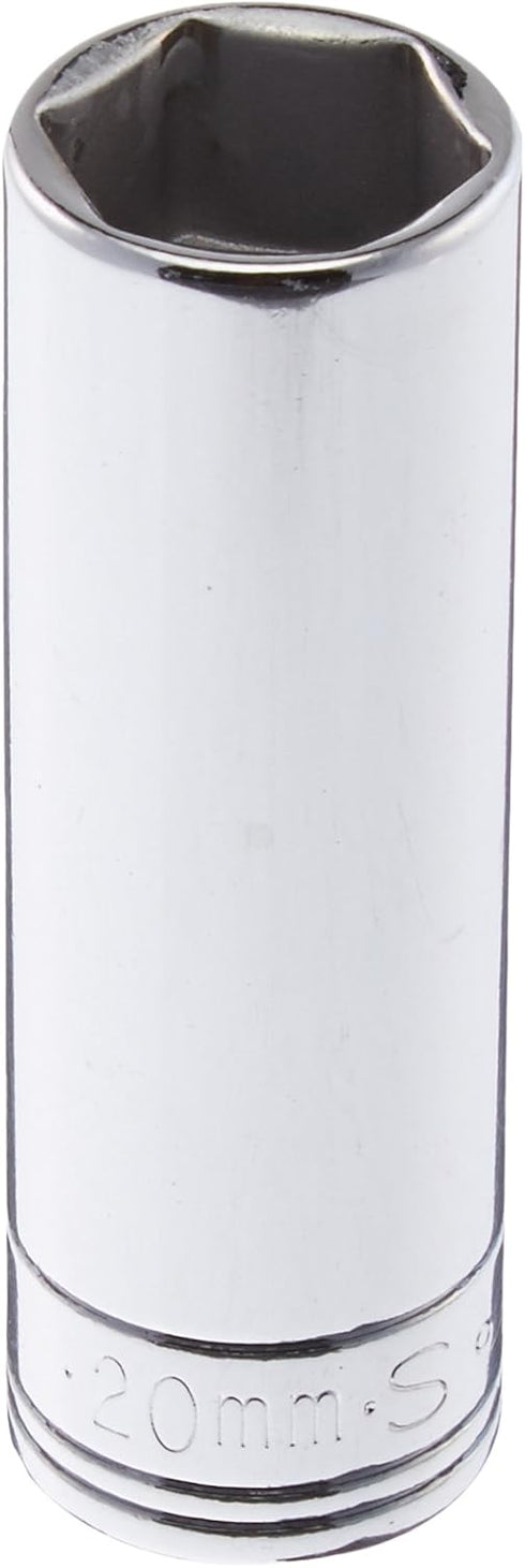 SK Tools USA 1/2" Drive, 20MM, 6 Point, Deep Chrome Socket | 40020...
