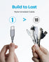 Short USB C Cable 1ft, 2-Pack USB A to USB C Charger Cable Fast Charging Cord Braided for iPhone 15 Pro Max Plus, for Samsung Galaxy S22 S21 S20 S...