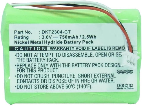Compatible Cordless Phone Battery, Works with NEC 730088 Cordless Phone, (Ni-MH, 3.6V, 750 mAh) Ultra Hi-Capacity, Compatible with Uniden BT-930 B...