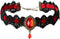 Red Choker, Halloween Vampire Lace Choker Necklace for Women, Vintage Royal Court Gothic Jewelry for Halloween Costumes, Rhinestone Choker, N03C...