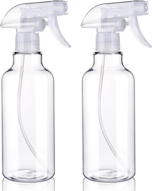 Plastic Spray Bottles Empty Spray Bottle 16.9oz/500ml 2 Pack Heavy Duty Spraying Bottles Mist/Stream Water Bottle for Cleaning Solutions, Essentia...