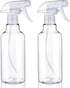 Plastic Spray Bottles Empty Spray Bottle 16.9oz/500ml 2 Pack Heavy Duty Spraying Bottles Mist/Stream Water Bottle for Cleaning Solutions, Essentia...