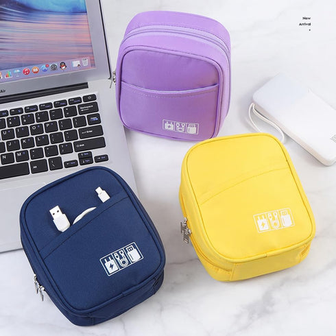 Storage Pouch for Small Electronics and Accessories,Tech Bag,Electronic Organizer Case Compatible with MacBook Laptop Charger,Mouse,Cables,Hub,Pow...