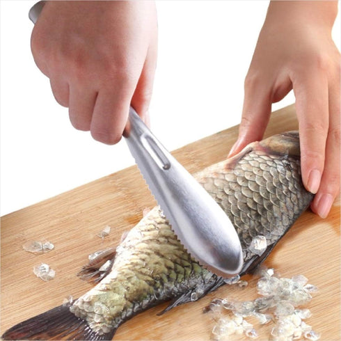 Fish Scaler Brush Fish Scaler Remover with Stainless Steel Sawtooth Easily Remove Fish Scales-Cleaning Brush Scraper Kitchen Tool...