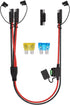 iGreely 10 Gauge SAE Spliiter Extension Cable with SAE Polarity Reverse Adapter 1 to 2 Splitter Connector with Inline Fuse Holder 30A for Solar Pa...