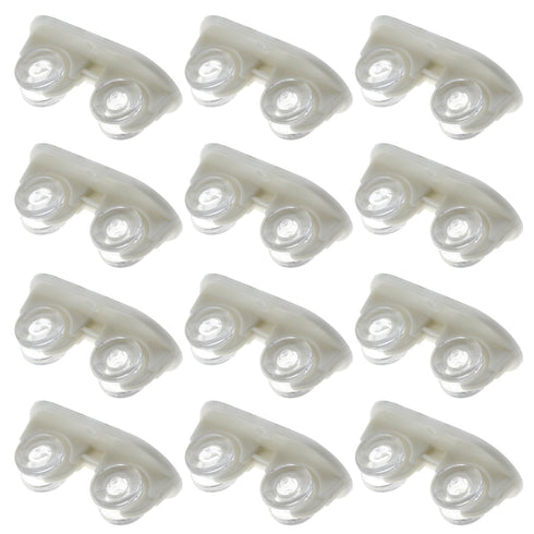 12PCS 4.2x2x1.7cm White Self Adhesive Plastic Mini Casters Suitable for Storage Box Small Furniture Bins Napkin Box DIY Craft...