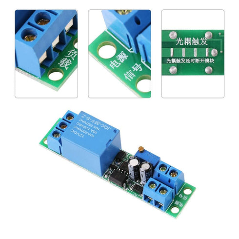 Timer Relay Module DC 12V Delay Timer Switch Relay Board Adjustable 0 to 25 Second Trigger Turn Off Module for Car Lamp Delay......