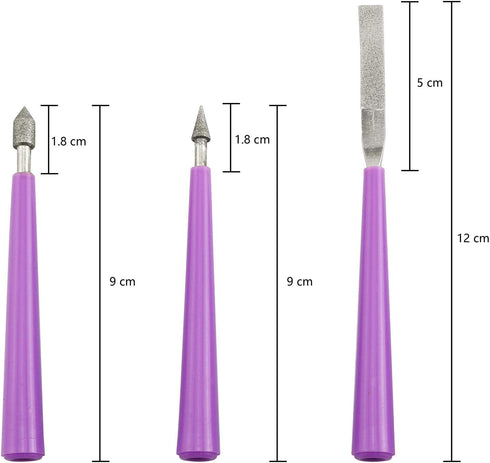 Tegg Bead Reamer Set 5PCS Diamond Tipped Bead Reamer Beading Hole Enlarger Tool for Glass Plastic Metal Wood Beads...