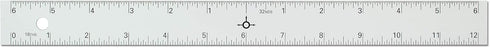 Alumicolor Aluminum Straight Edge with Center Finding Back, 12IN, Silver...